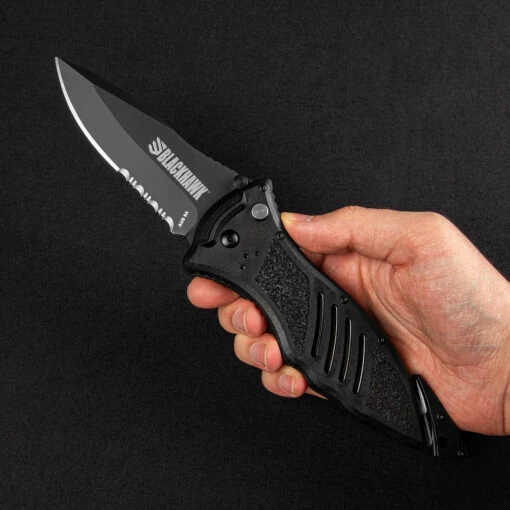 Blackhawk CQD Button Lock Folding Knife -Outdoor Survival Store BH15M311BK.1 62822.1694693974.1280.1280 25085.1694786858