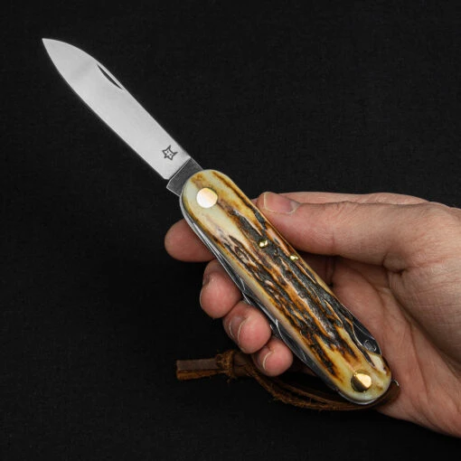 Fox Multipurpose Pocket Knife Stag 7 -Outdoor Survival Store FOX 2267 SCE.1 61935.1678276057