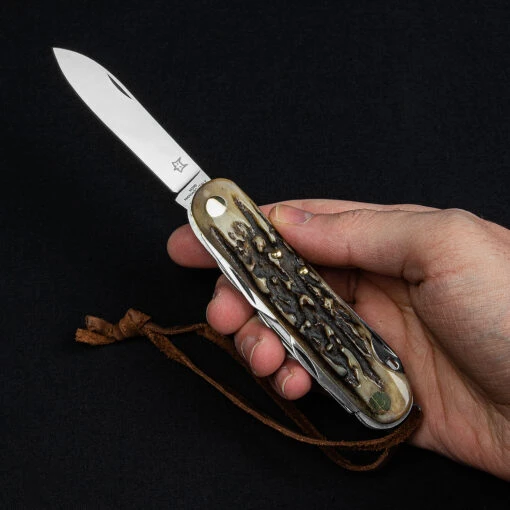 Fox Multipurpose Pocket Knife Stag 8 -Outdoor Survival Store FOX 2268 SCE 32482.1678276554