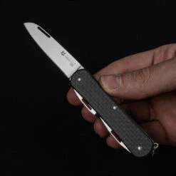 Fox Vulpis 5 Carbon Fibre Penknife -Outdoor Survival Store FOX FX VP130 SF5CF 98716.1688656809