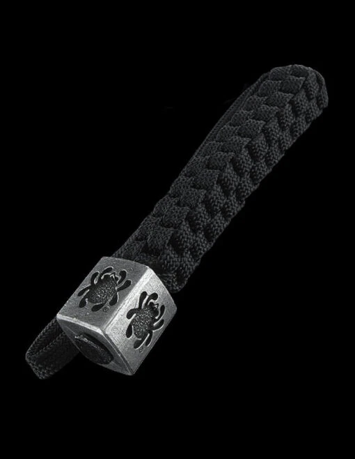 Spyderco Square Pewter Bead With Lanyard -Outdoor Survival Store SCBEAD1LY 79536.1596109725