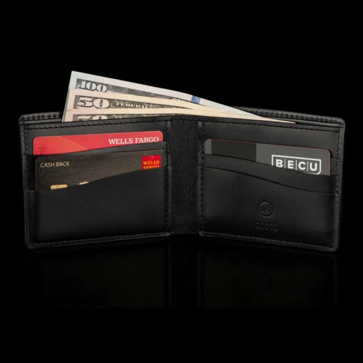 William Henry Bi-Fold Wallet Midnight -Outdoor Survival Store WH LIZ BLKdet2 60266.1625054317