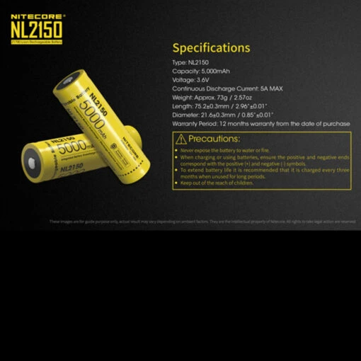 Nitecore NL2150 Rechargeable Battery -Outdoor Survival Store b10 58337.1603976322