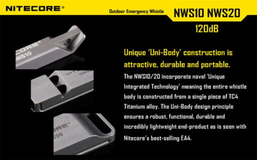 Nitecore Single Chamber Whistle -Outdoor Survival Store nitecore nws10det2 05758.1587389202