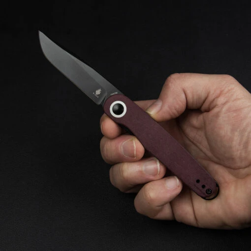 Kizer Squidward Richlite Red Folding Knife -Outdoor Survival Store squidardrichlitedet4 48562.1686929124