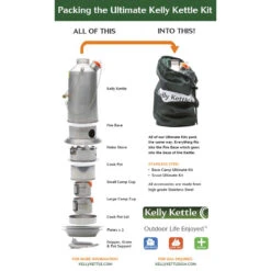 Kelly Kettle Ultimate Base Camp STEEL -Outdoor Survival Store ultimate kit packing 1 20256.1643970468